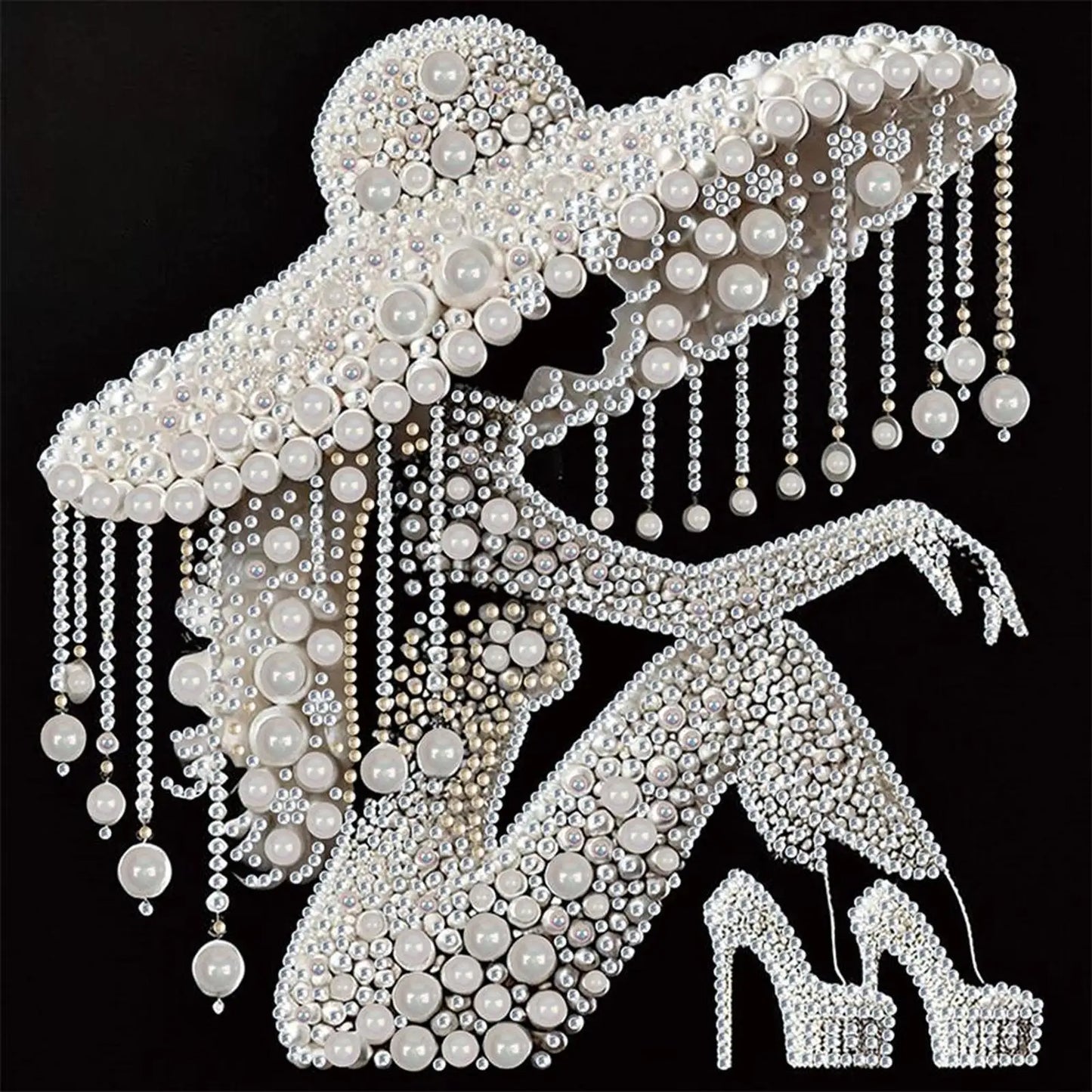 5D DIY Partial Special Shaped Drill Diamond Painting Kit Elegant Lady