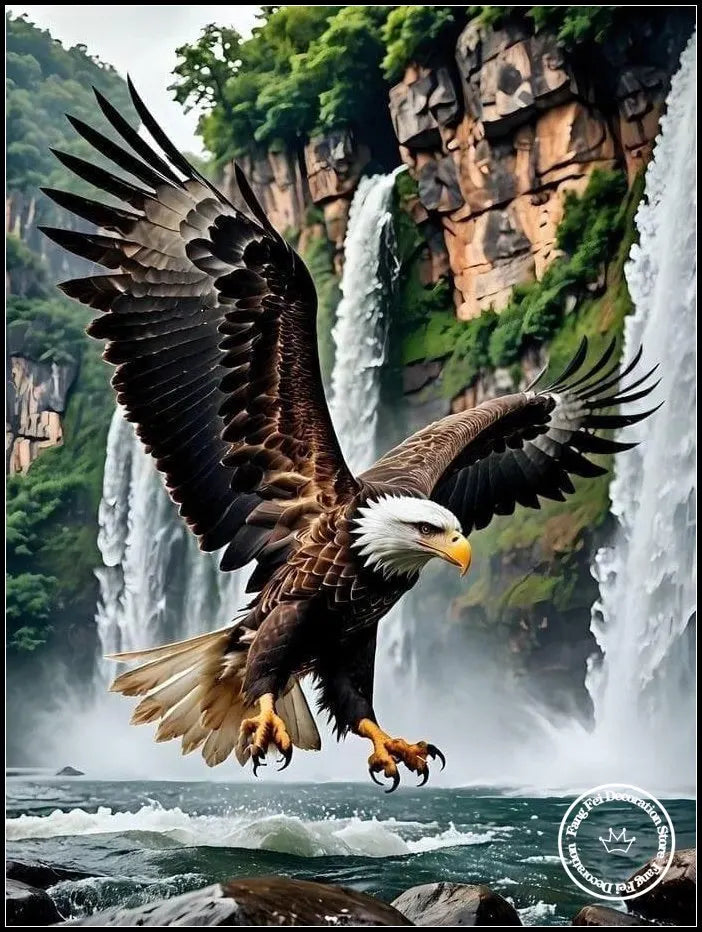 5D DIY Full Drill Eagle Animal Diamond Rhinestone Painting Bald Eagle Cross Stitch Kit Embroidery Picture Mosaic Home Decoration