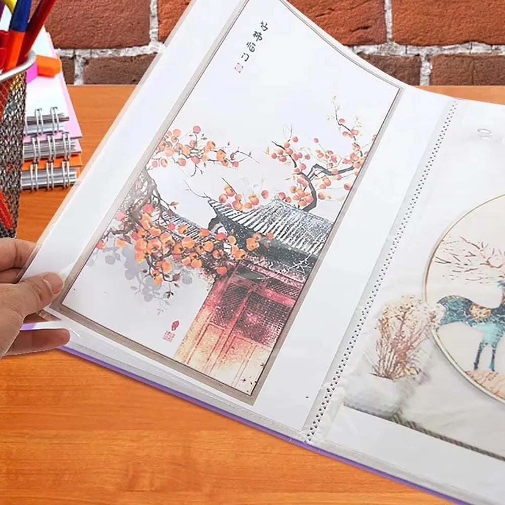 Transparent Diamond Painting Album Book Cover 30 Pages, 60 Pages Securely Stores And Displays Storage File Folder