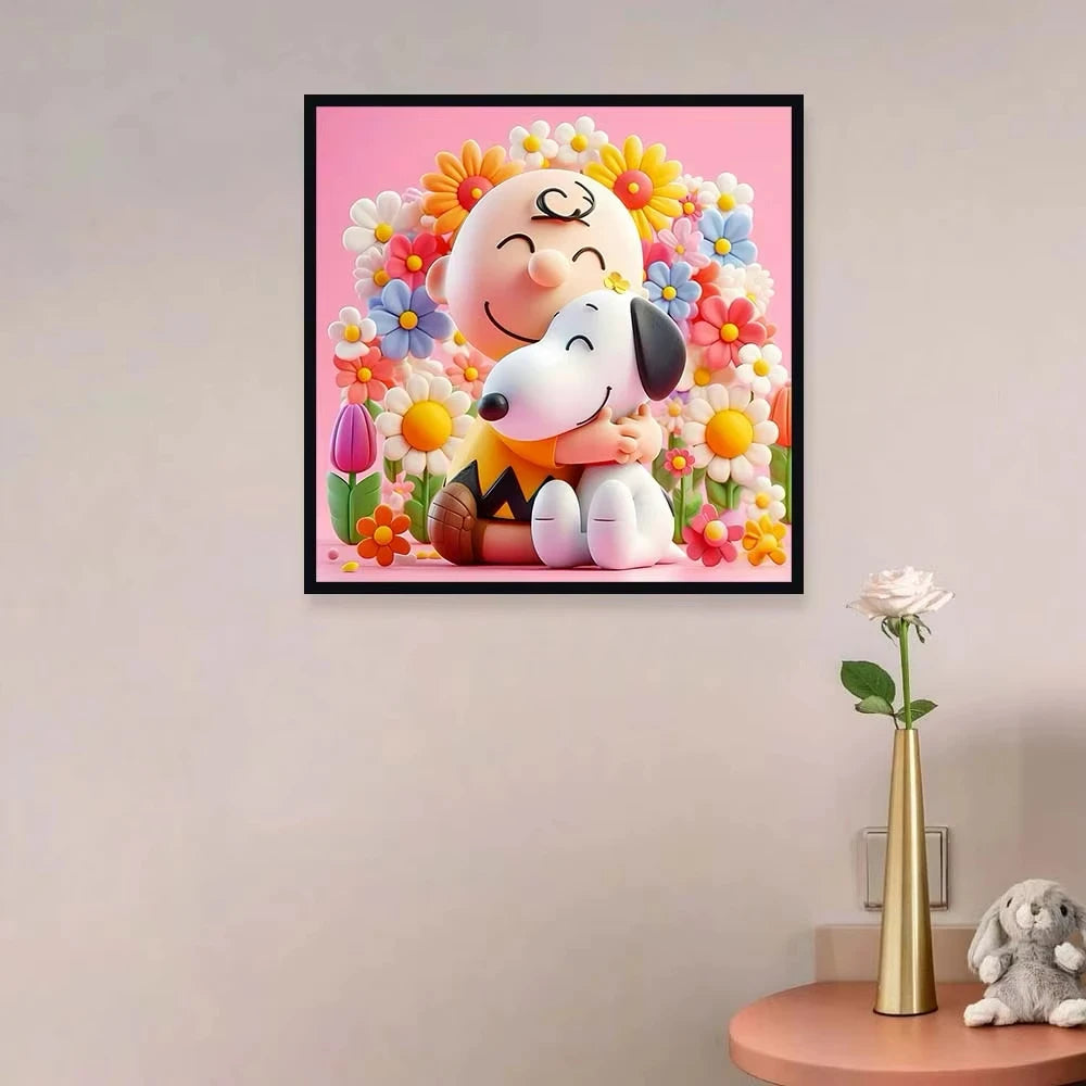 Snoopy Cartoon 5D DIY Art Diamond Round Drills