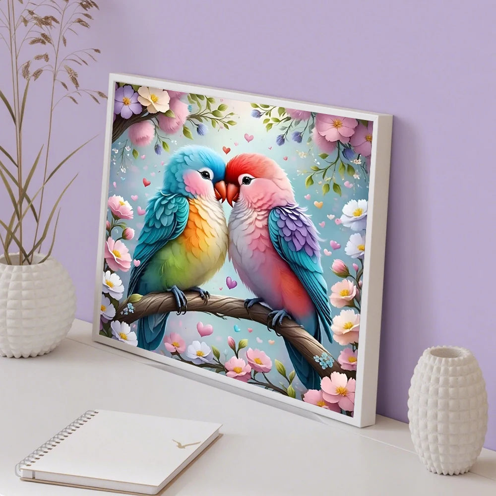 Huacan Animal Diamond Painting Parrots Full Square / Round Mosaic Flower