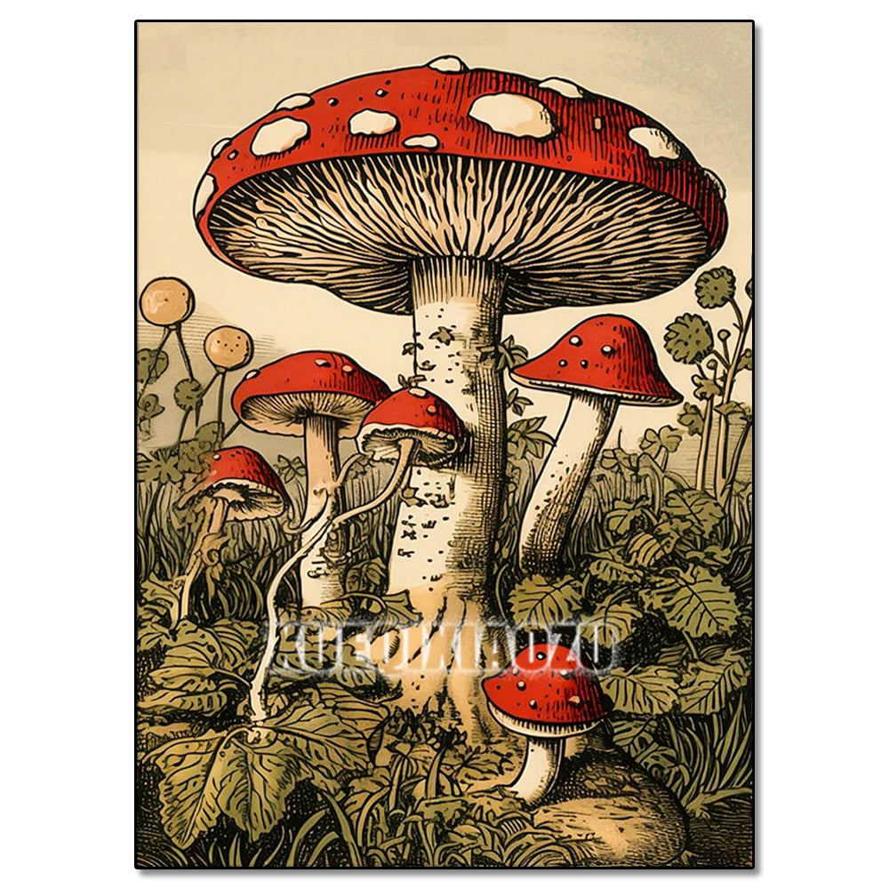 5D DIY Diamond Painting Kit Mushroom, Butterfly, Frog