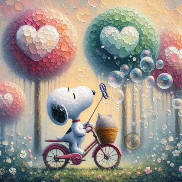 Cute Snoopy Peanuts DIY Diamond Art Painting Kits Full Round Drill