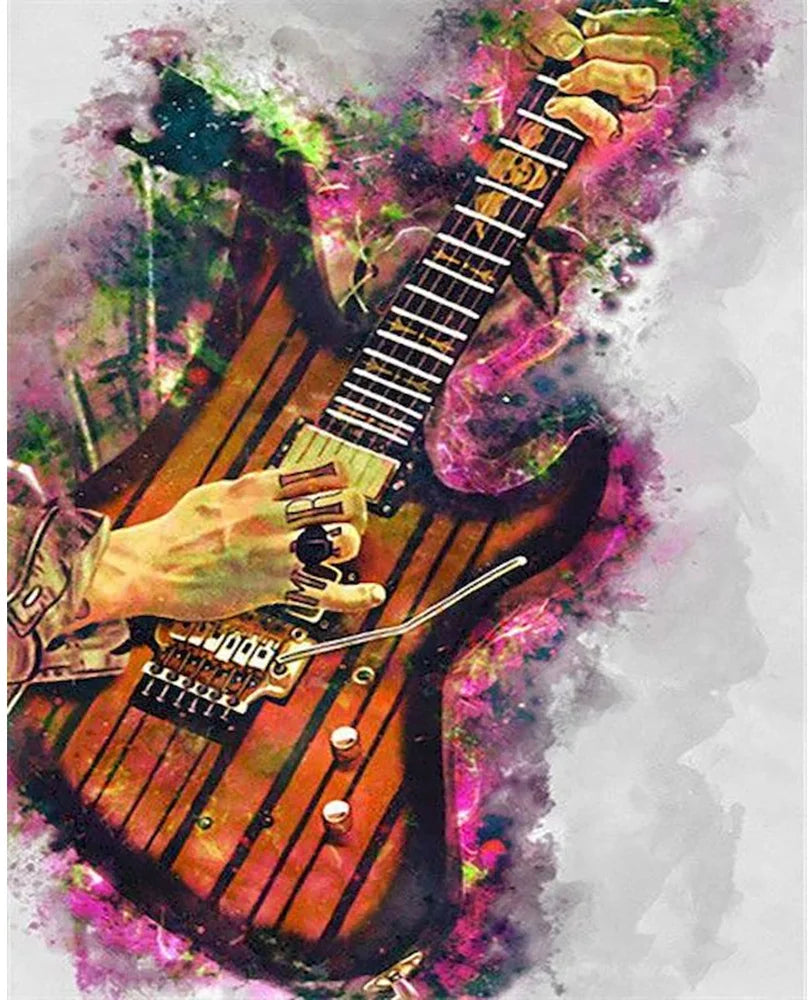 Guitar Full Round Diamond 5D DIY Painting