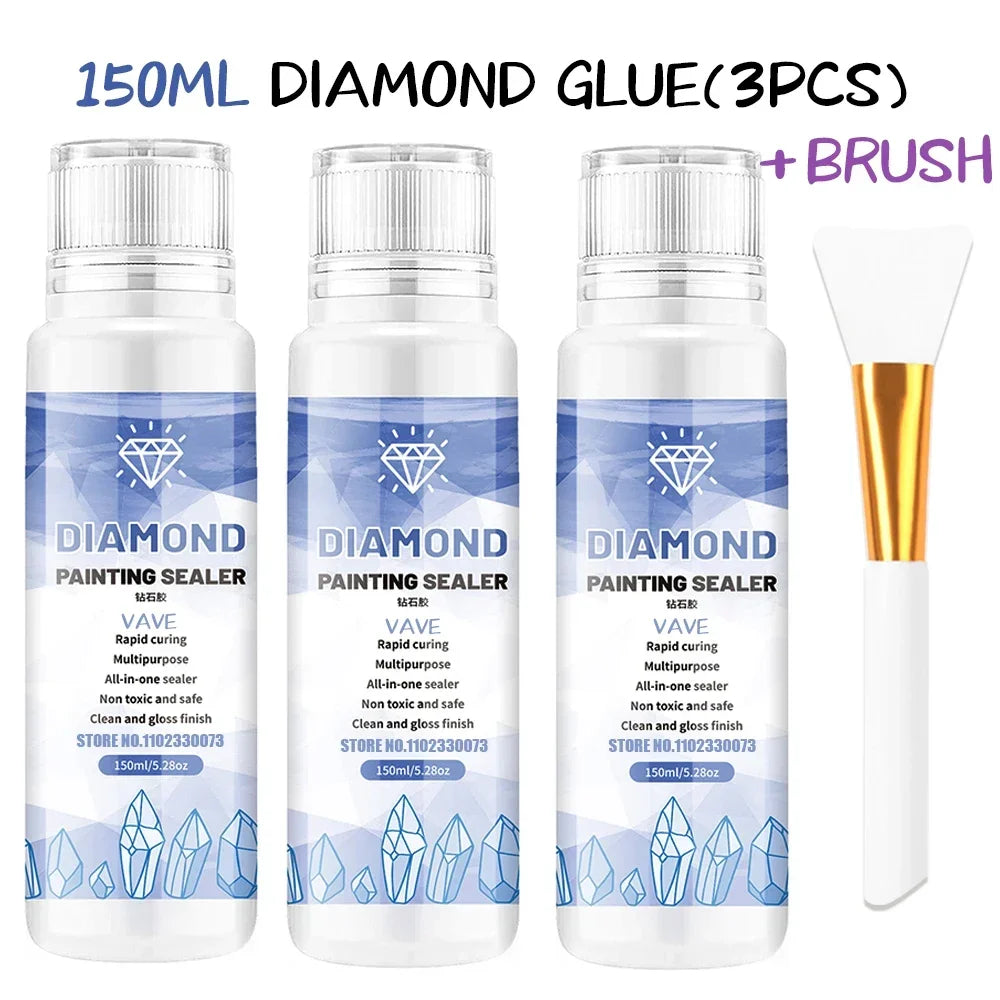 5d Diamond Painting Tools Glue Gel Permanent Hold Shine Effect Accessories