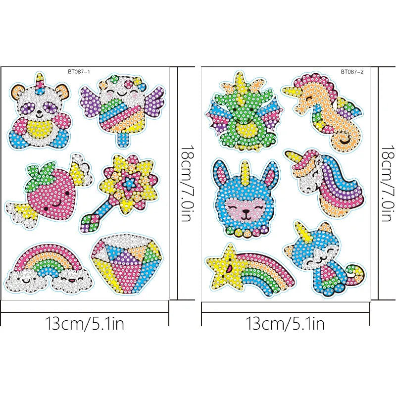 Diamond Sticker DIY Diamonds Art Diamonds Painting Stickers Cute Cartoon Pattern