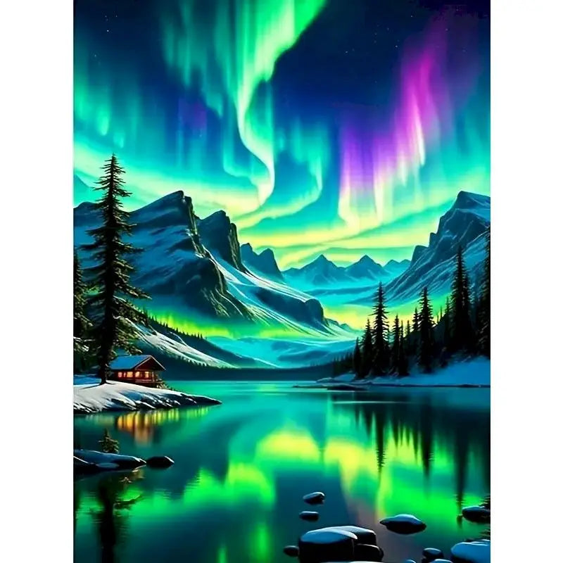Full Diamond Painting Mosaic Moon 5D DIY Diamond Art Painting Landscape Round Drill