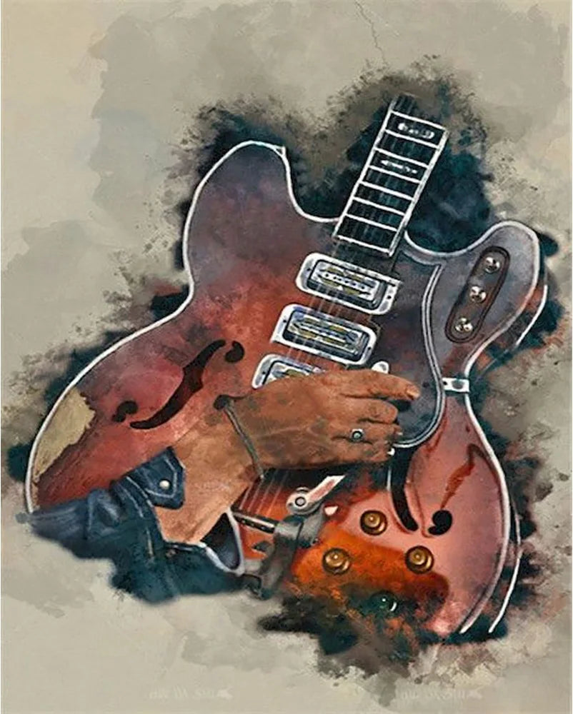 Guitar Full Round Diamond 5D DIY Painting