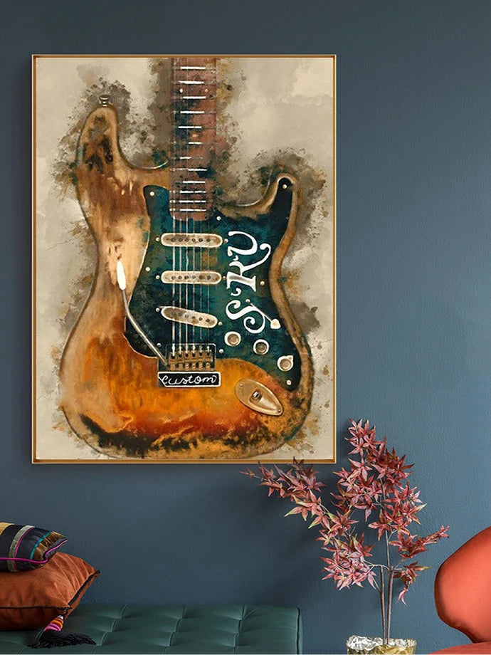 Guitar Full Round Diamond 5D DIY Painting