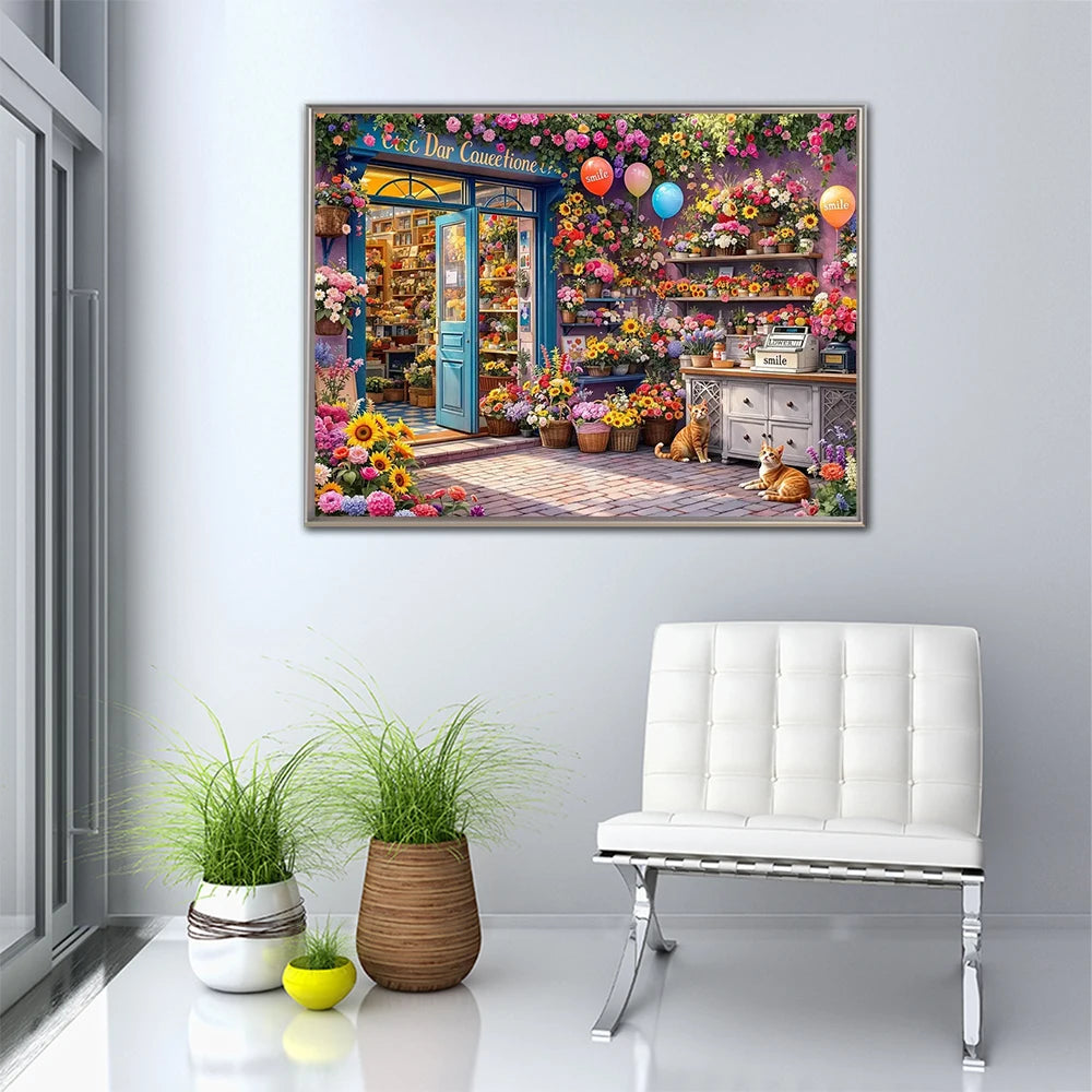 Flower Shop Mosaic Square/Round DIY Diamond Painting