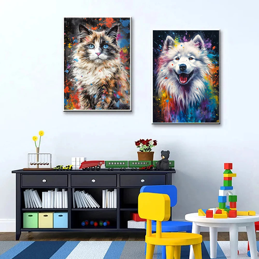 DIY Diamond Painting Cat, Dog, Swan, Other Animals Diamond Painting Full Square / Round Drill