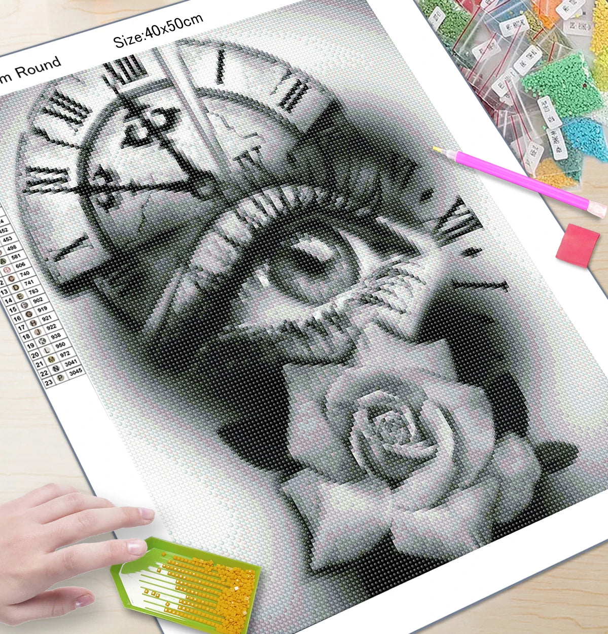 Black and White Eye Full Round Diamond Painting
