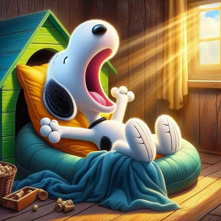 Kawaii Snoopy Cartoon Comics Diamond Painting, DIY Partial Round Drill