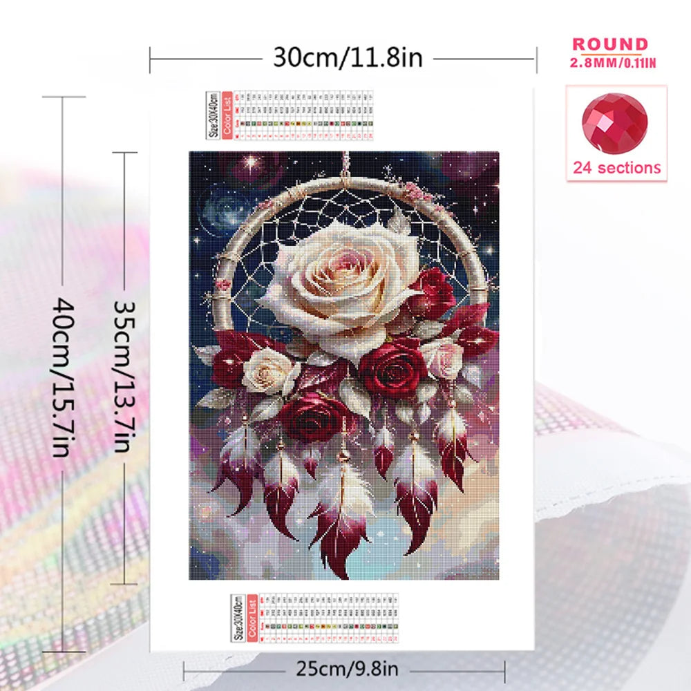 Evershine DIY Diamond Flower Dream Catcher Full Square / Round Drill