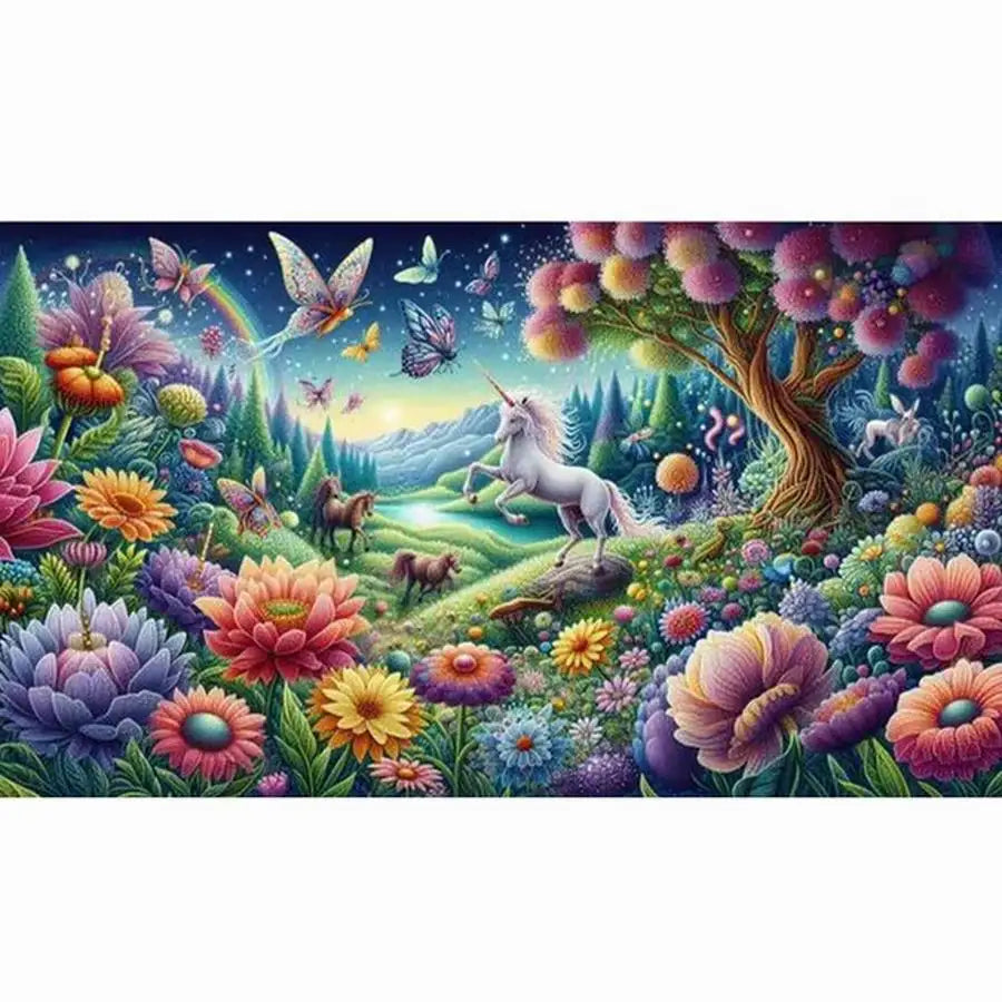 Diamond Painting Large Size Cherry Blossom Moon Landscape DIY Full Square / Round