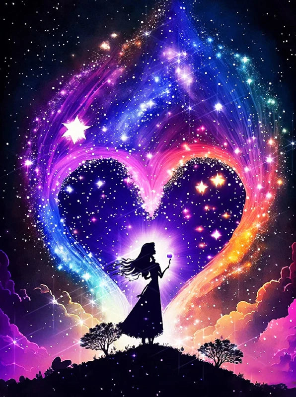 5D DIY Diamond Painting Fantasy Moon Tree Landscape Full Round Drill
