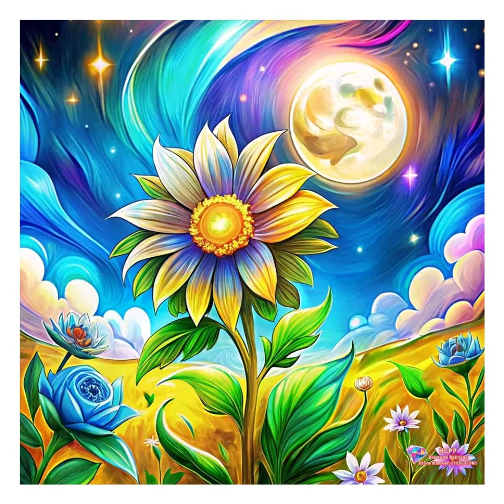 Landscape Flowers Diamond Painting Kit Square / Round Diamond 5D DIY