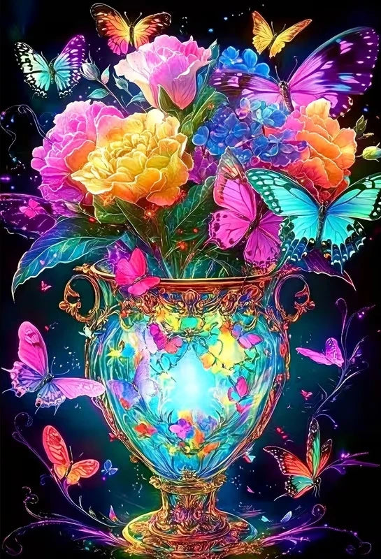 HUACAN Diamond Painting Nature Landscape Mountain House Scenery Tree Lake Full Square / Round Drills