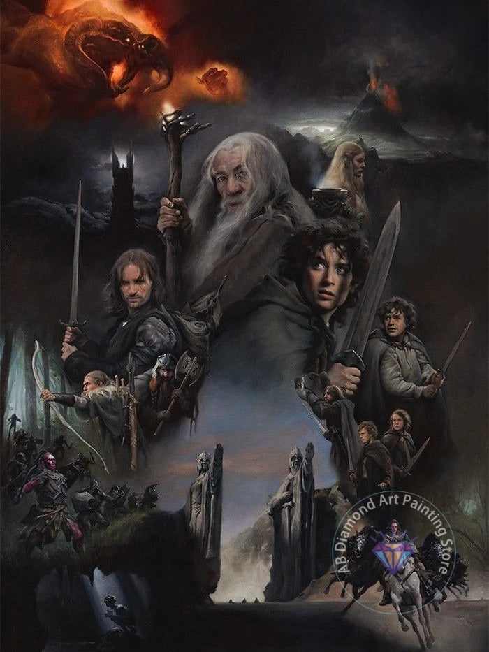 The Lord Of The Rings Diamond Painting Kit, 5D DIY Full Round Drill