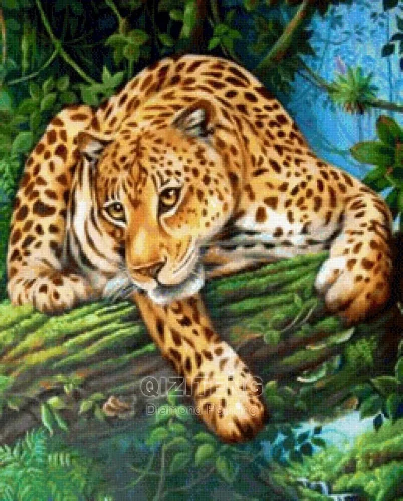 5D DIY Diamond Painting Tiger / Cheetah Full Square / Round Drill