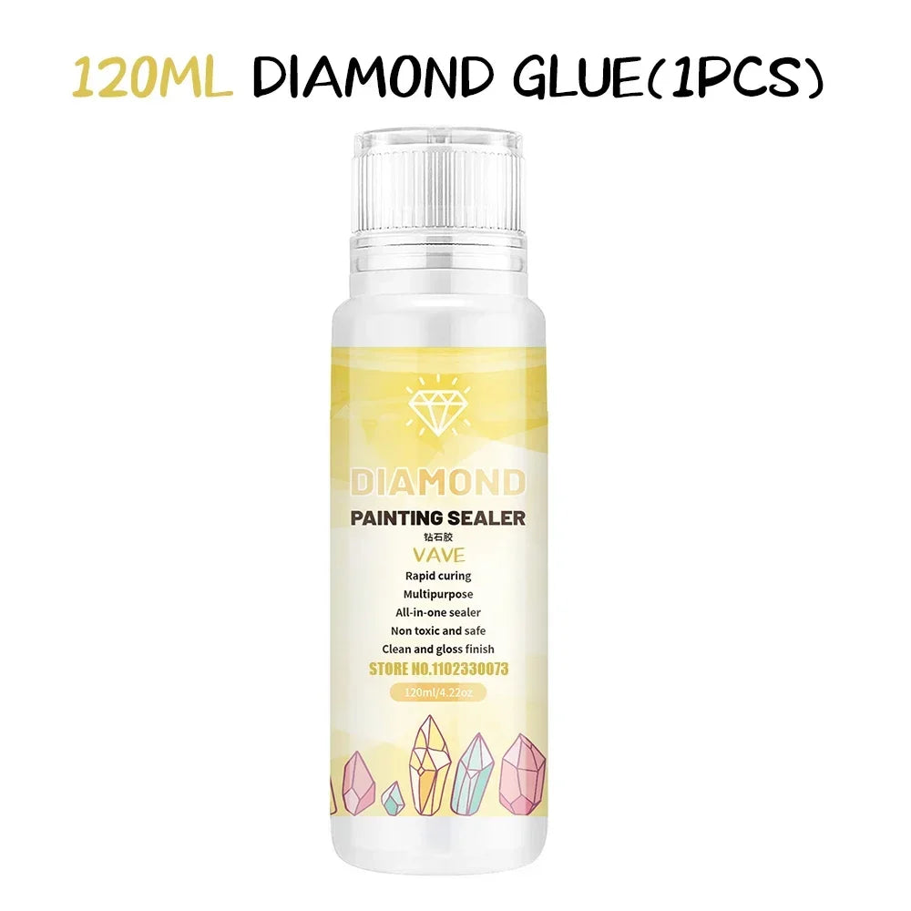 5d Diamond Painting Tools Glue Gel Permanent Hold Shine Effect Accessories
