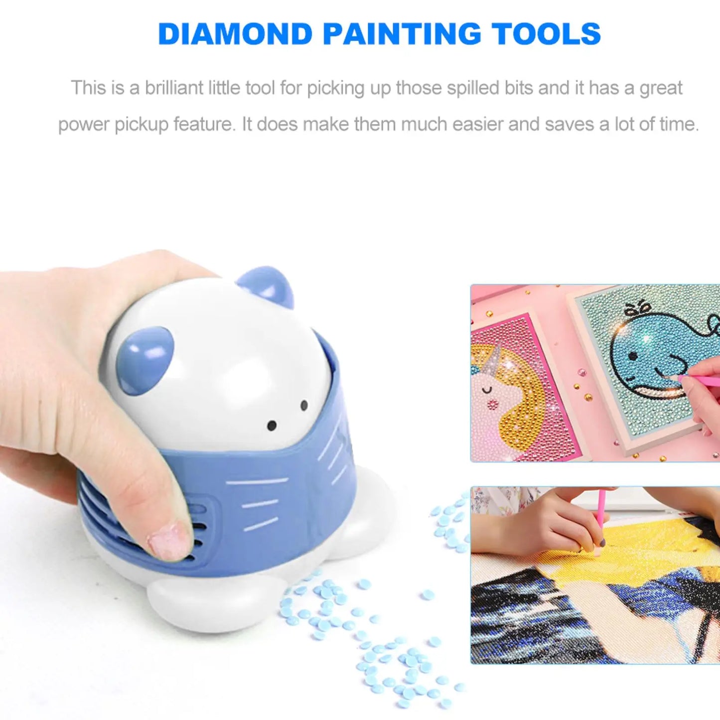 Small Cleaning Machine Mini Desktop Vacuum Cleaner For Diamond Mosaic Accessories