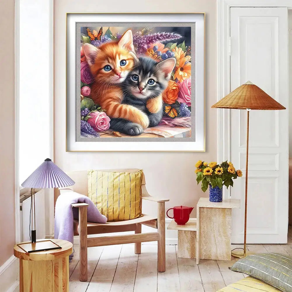 Huacan DIY Diamond Painting Kittens Full Round / Square Drill