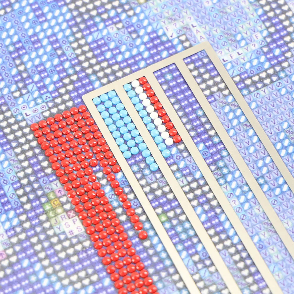 Diamond Painting Ruler DIY Diamond Pasted Drawing Ruler for Quick Spot Fix Alignment Tool, Choose Square or Round Ruler