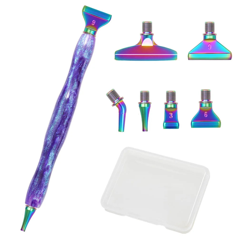 5D Resin Diamond Painting Pen Thread Metal Replacement Pen Heads Point Drill Pens With Glue Clay DIY Art Crafts Diamond Painting