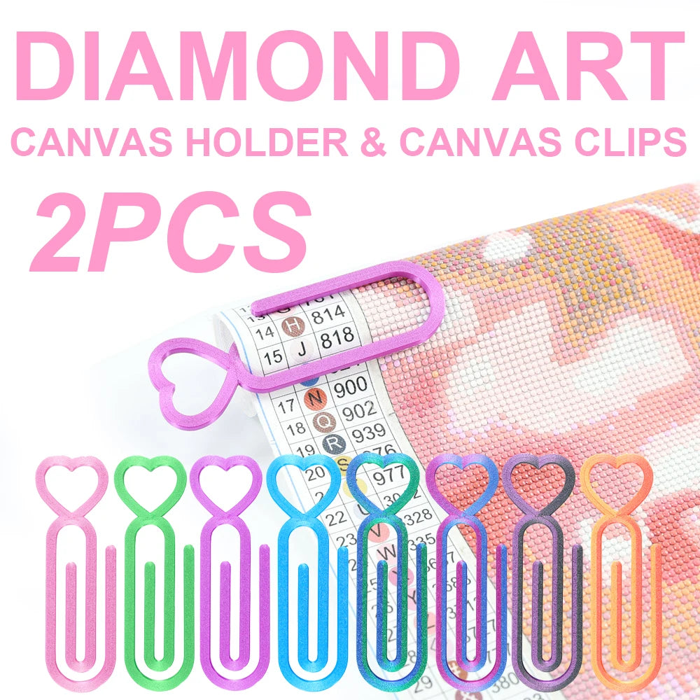 2pcs Diamond Painting Canvas Clip Set - Diamond Art Tools, Diamond Painting Canvas Holder For Diamond Art