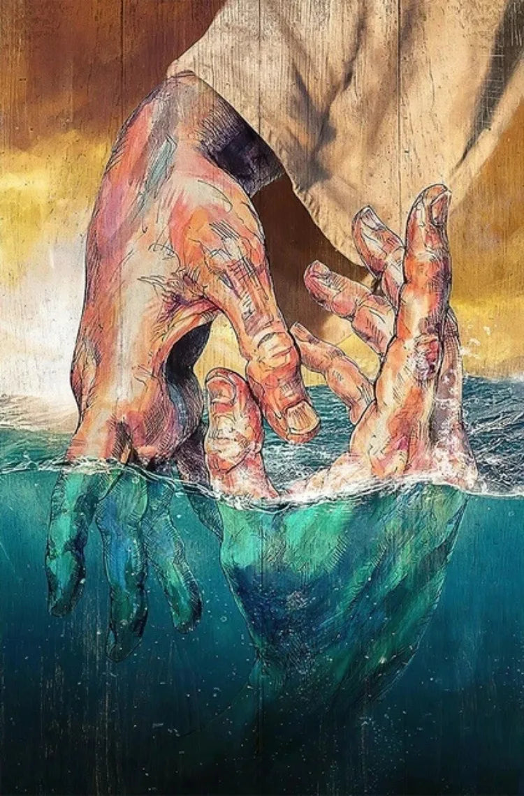 1 pc Frameless Diamond Painting, Jesus The Hand of God 5D Diamond Painting Mosaic Kits Home Decoration Wall