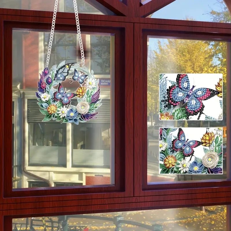 1pc/Set DIY Butterfly Diamond Painting Door Hanging Diamond Art Special Schapes