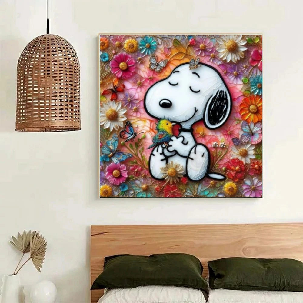 Cute Snoopy Peanuts DIY Diamond Art Painting Kits Full Round Drill