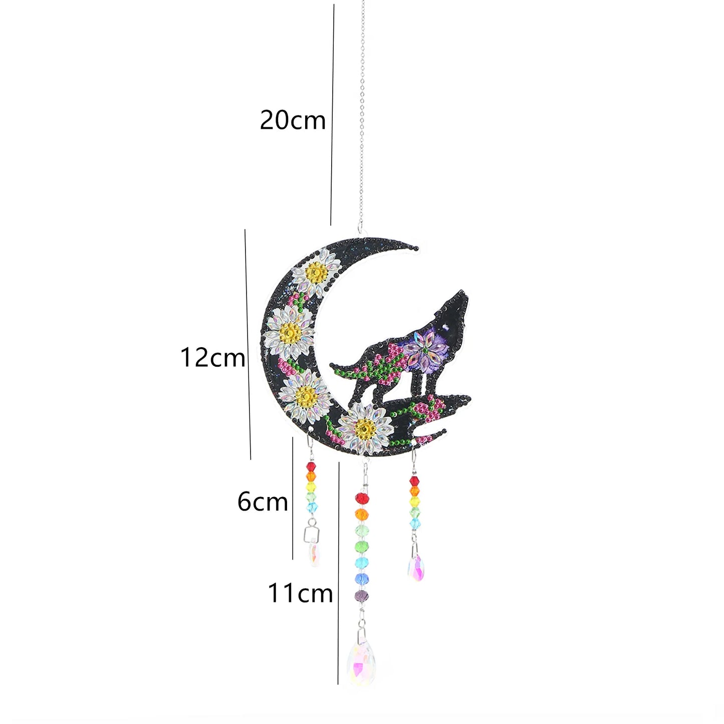 1pc/Set DIY Sun and Moon Diamond Painting Sun Catchers Double Sided Windchimes With Crystal Diamond Art