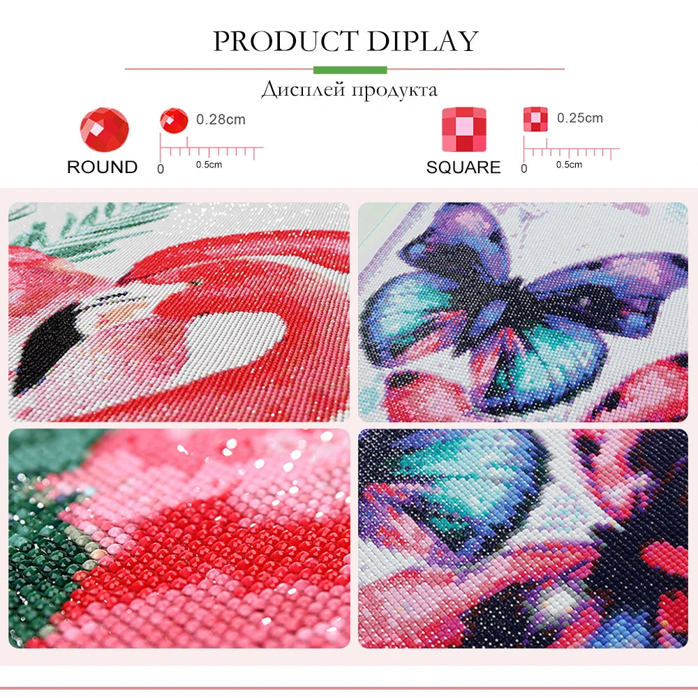 5D DIY Diamond Painting Kit Mushroom, Butterfly, Frog