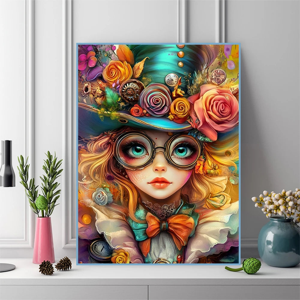 Evershine Full Square Diamond Mosaic Portrait Picture Girl 5D DIY Kit Diamond Painting