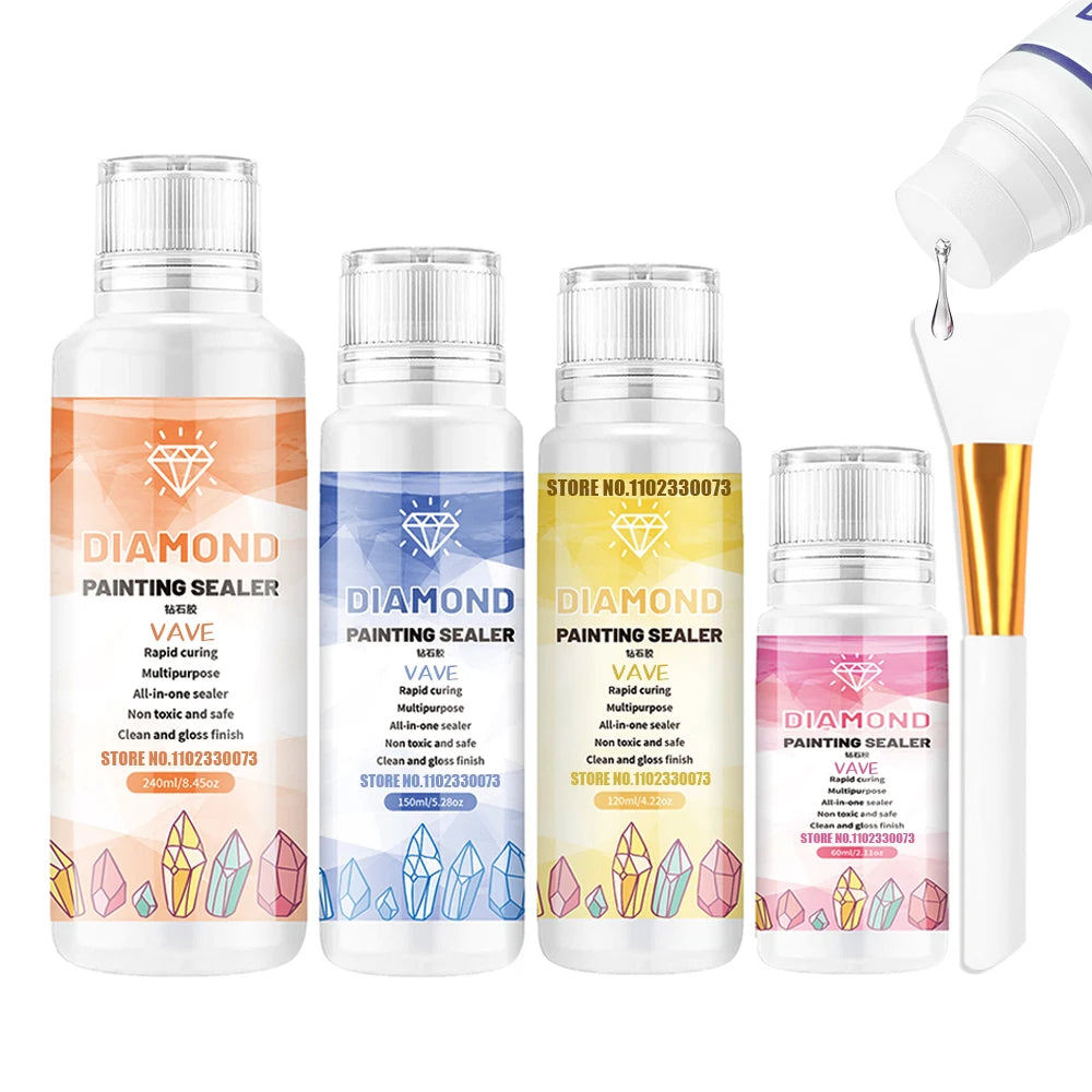 5d Diamond Painting Tools Glue Gel Permanent Hold Shine Effect Accessories