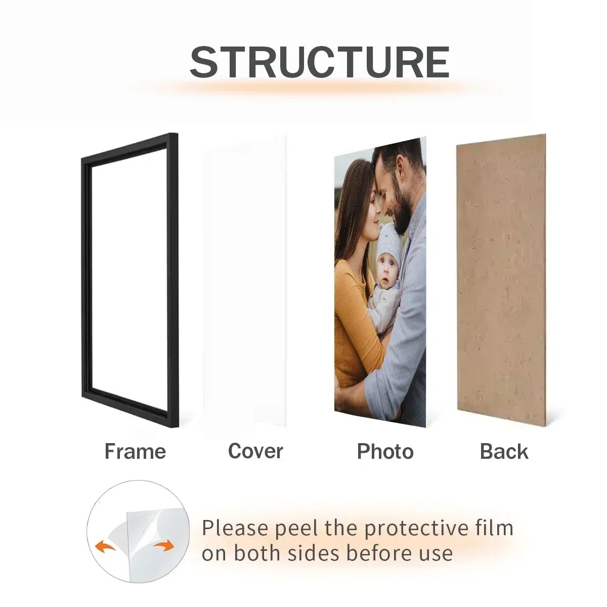 21x30cm & 30x40cm Black Photo Frame Hung on Wall Photo Frame Poster Certificate Canvas Canvas Display Frame Picture Decor