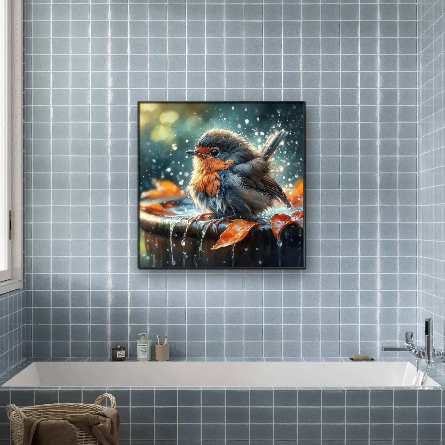 Farm Scenery and Beautiful Birds, 5D Diamond Painting Full Square / Round Drill