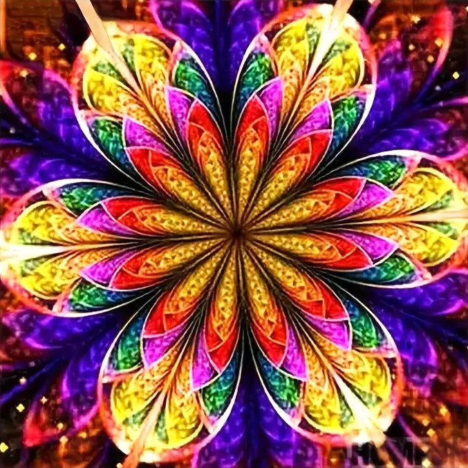 Huacan Full Diamond Painting Flower DIY 5d Diamond Mosaic Mandala Full Square / Round Drill