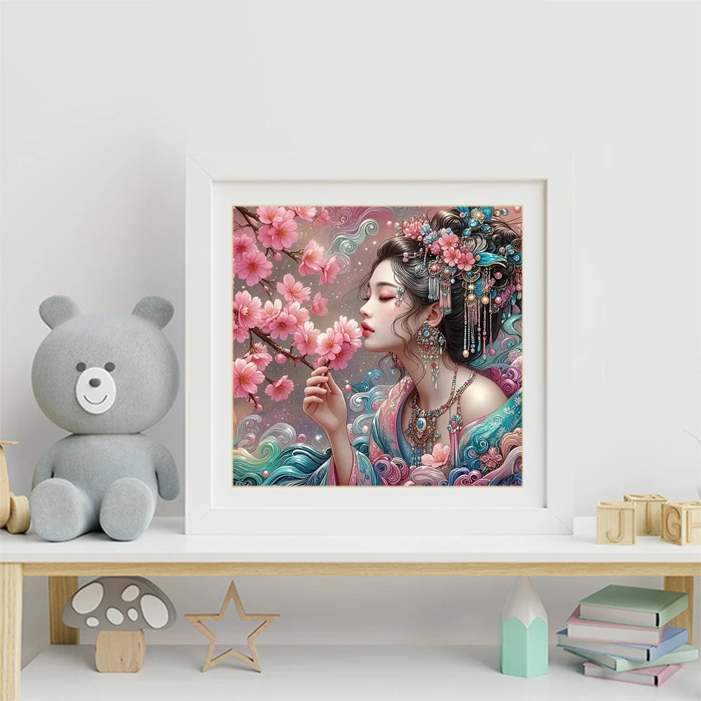 Momoart Woman & Flower DIY Diamond Painting Full Square / Round Drill