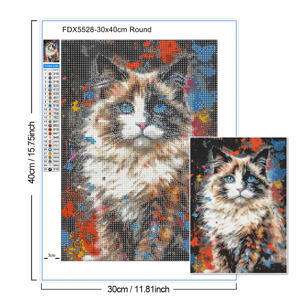 DIY Diamond Painting Cat, Dog, Swan, Other Animals Diamond Painting Full Square / Round Drill
