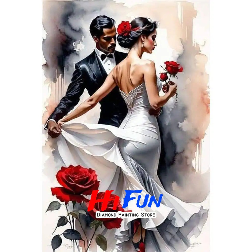 DIY Diamond Painting Mosaic Flamenco Dancer Full Square/Round Drill
