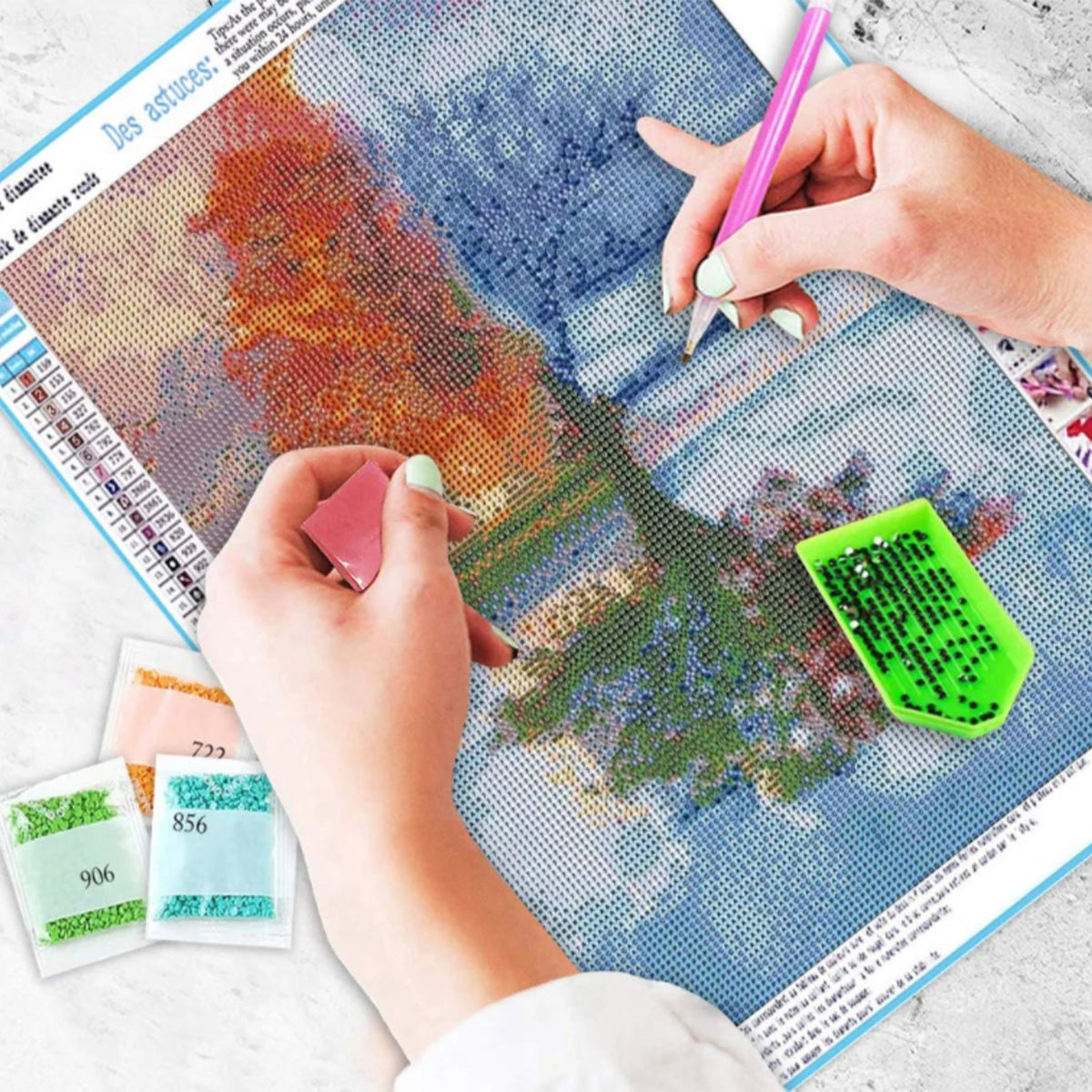 DIY Diamond Painting Kit Lighthouse Window Sea View Full Round Drill