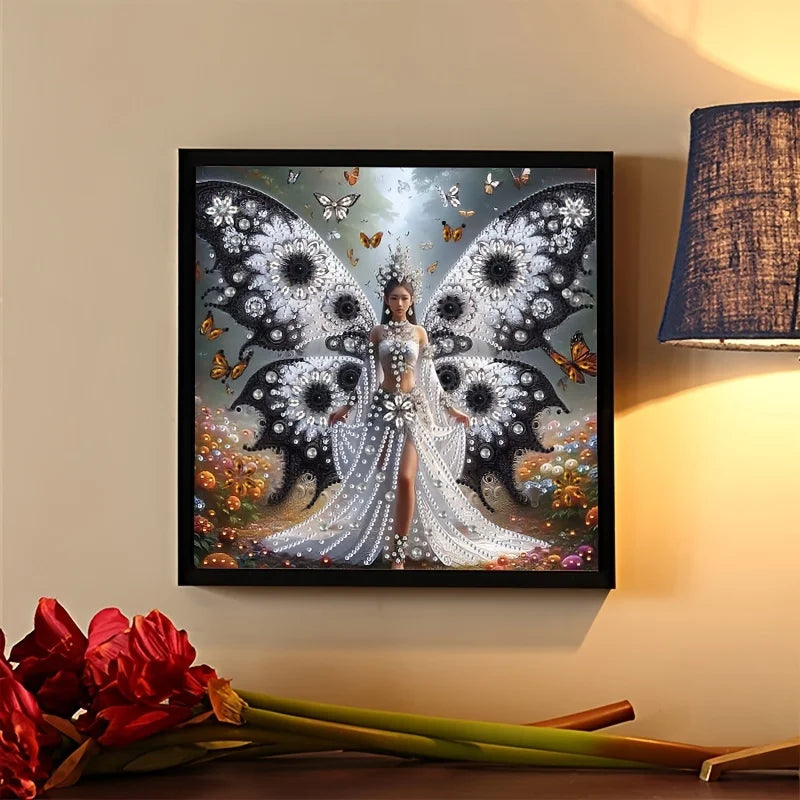 Fairy Diamond Painting Set - DIY Handicraft Set With Unique Shaped Crystals