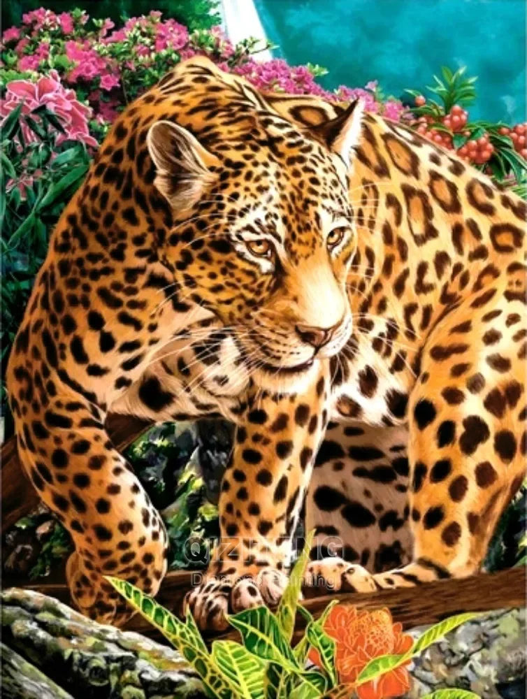 5D DIY Diamond Painting Tiger / Cheetah Full Square / Round Drill