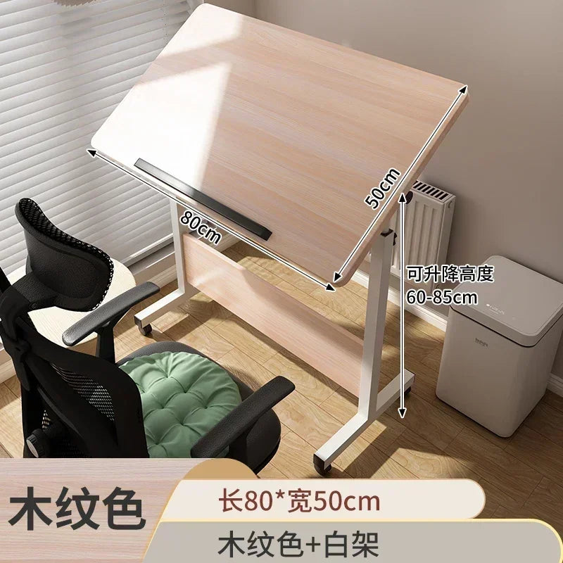 Foldable Lifting Puzzle Table Painting Special Work Table Bed Side Mobile Laptop Table Furniture Home Student Writing Desk