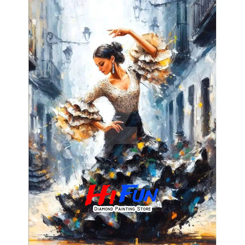 DIY Diamond Painting Mosaic Flamenco Dancer Full Square/Round Drill