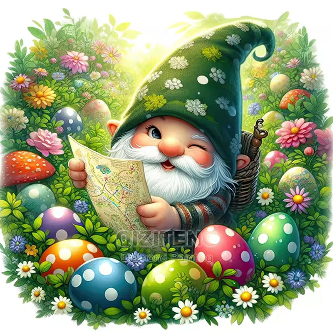 DIY Christmas Diamond Painting Gnome Full Diamond Mosaic Cartoon Elf Cross Stitch Set Art Festival Home Decoration Gift