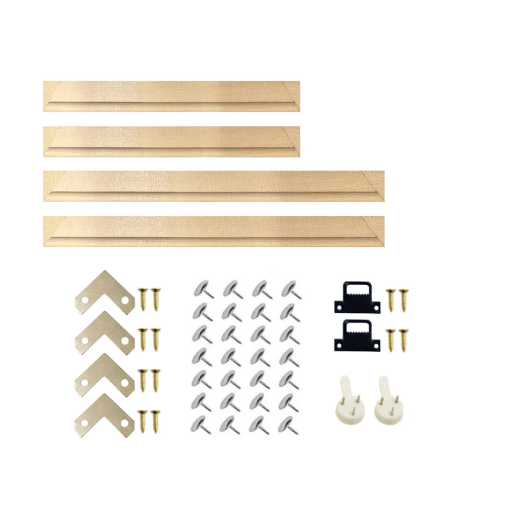 25 Sizes Solid Nature Pine Wood Frame For Canvas Prints, Easy To Assemble Diamond Painting Customized Wall Art Home Decor